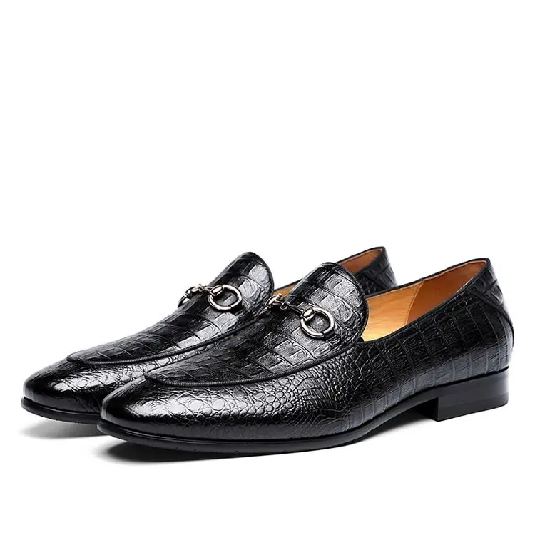 

leather shoes loafers casual real leather shoes, Black brown