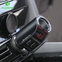 

FLOVEME Dual USB Car Charger Digital Display Cigarette Lighter 5V 3.1A Tablet GPS Adapter Charger For Xiaomi iPhone Car-Charger