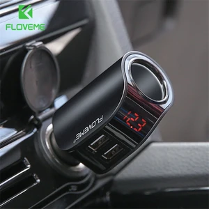FLOVEME Dual USB Car Charger Digital Display