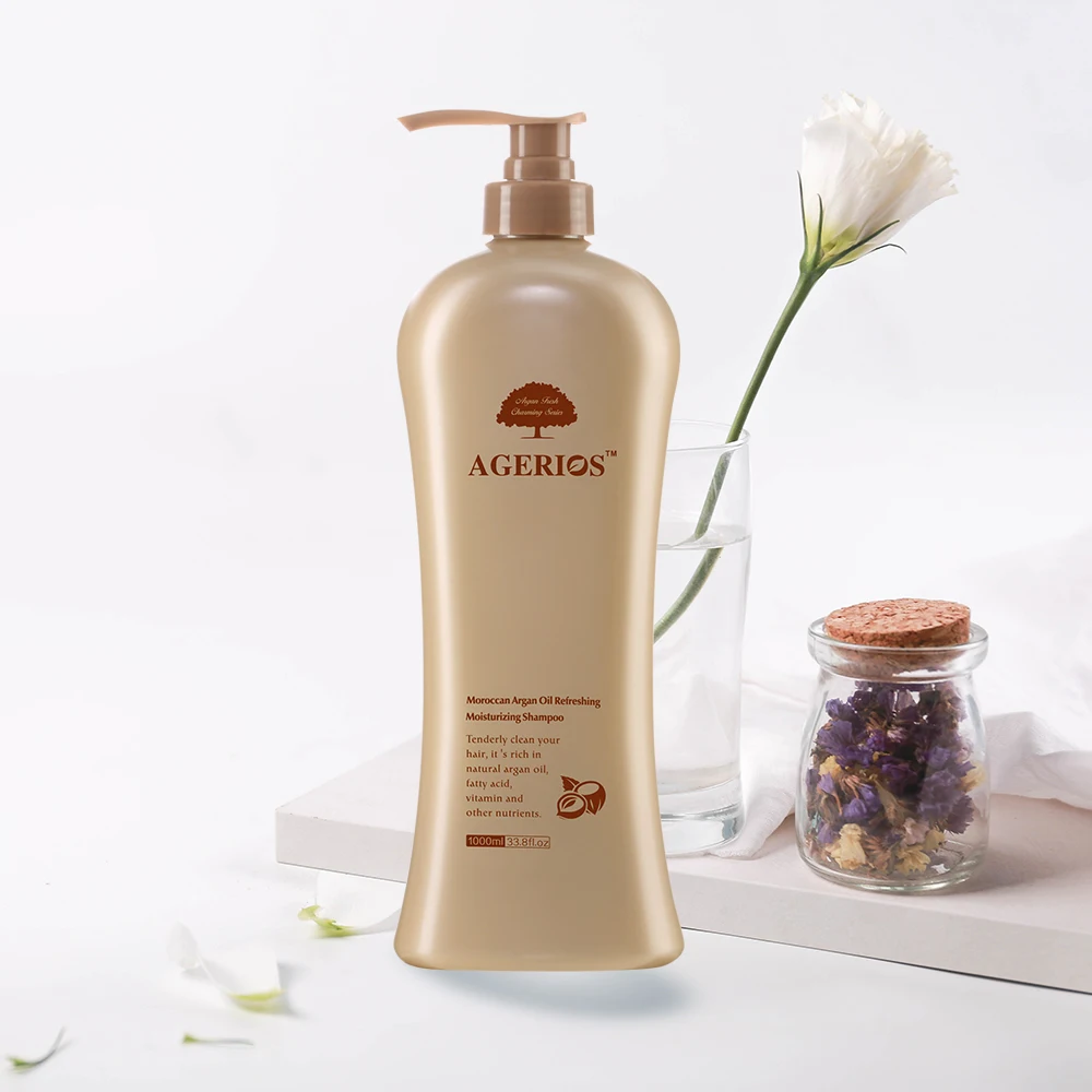 

Anti Dandruff Shampoo Moisturizing OEM Argan oil Shampoo Wholesale 1L, White cream