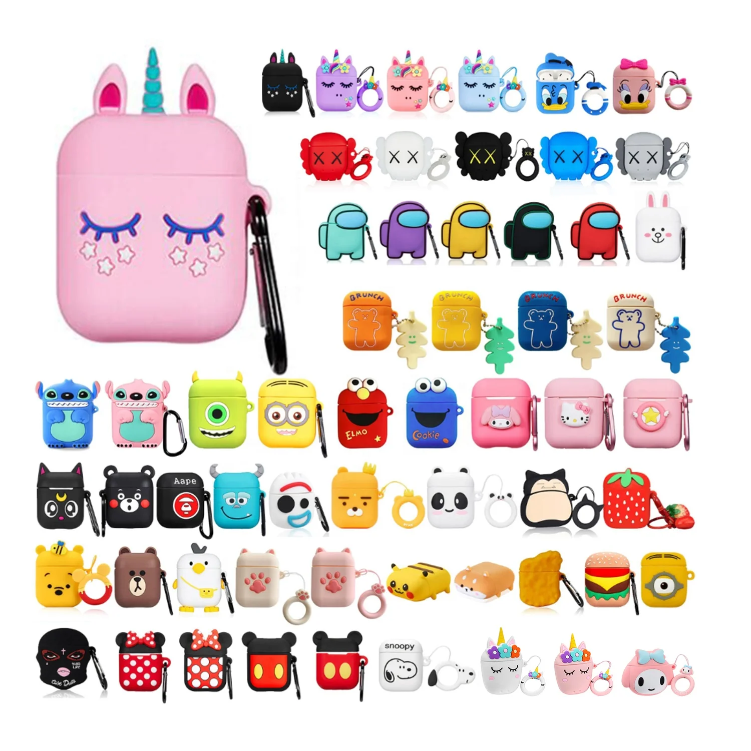 

Cartoon Backpacks Unicorn for Airpod Case 2/1 Protective Cover for apple Airpods Wireless earbuds Case for air pods case, Multiple colors