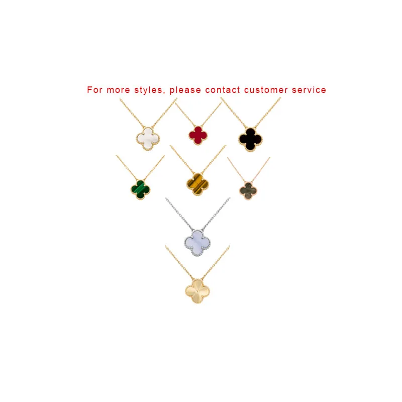 

Va wholesale saudi Arabia original logo 18K real gold plated brass four leaf clover necklace for jewelry set women, Picture shows