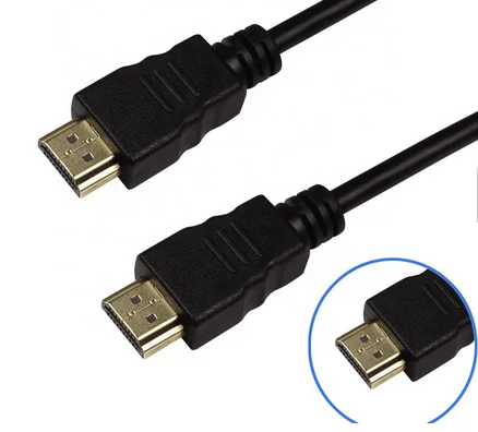 
Hot Selling 2160P high resolution black HDMI cable 4K 60HZ at 18gbps with high speed Ethernet for HDTV PS3/4 computer projector 