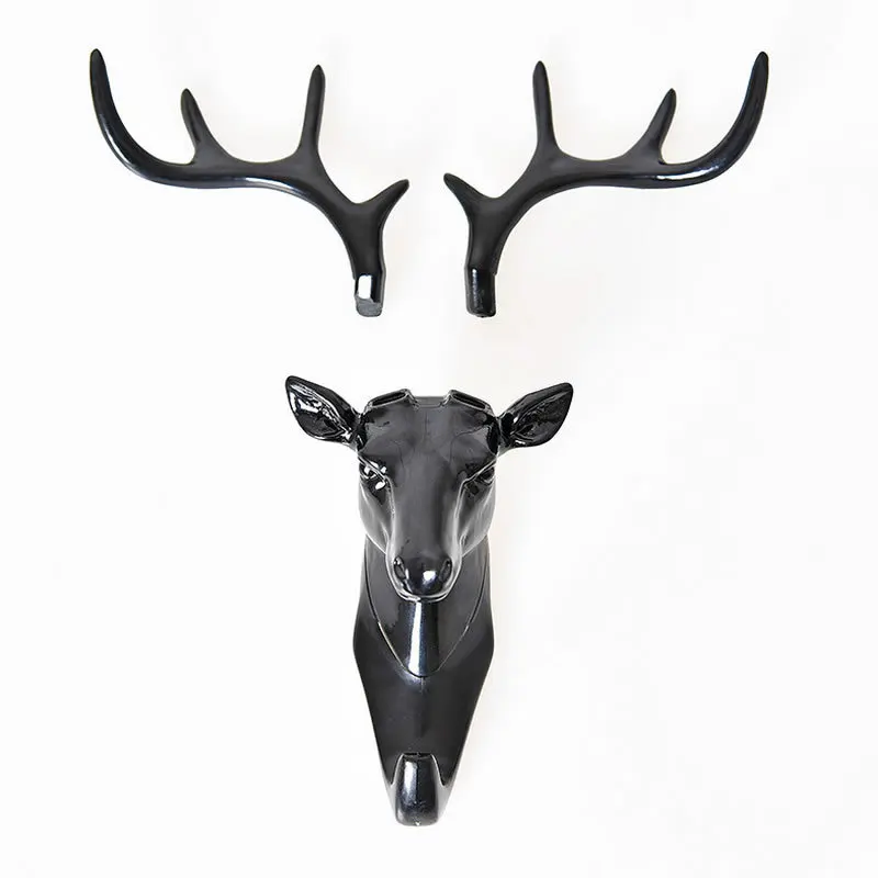 

Hot Selling Antlers American Wall Decoration Hook Rack Self-adhesive Wall Hook