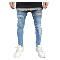 

NEW Wholesale designer high quality blue men super skinny fit denim jeans