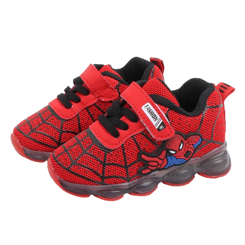 
2021 kids led shoes for boys Spider Man children shoes  (62340039024)