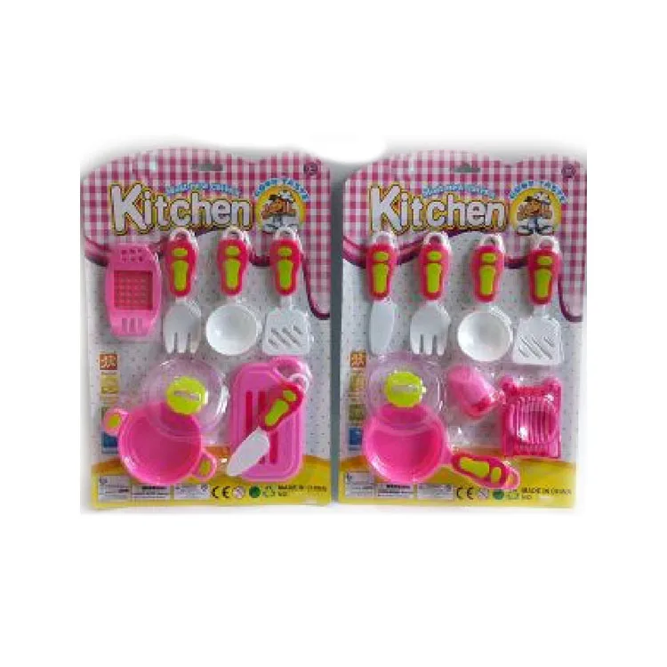 Kids plastic kitchen cooking dinnerware toy play set for sale