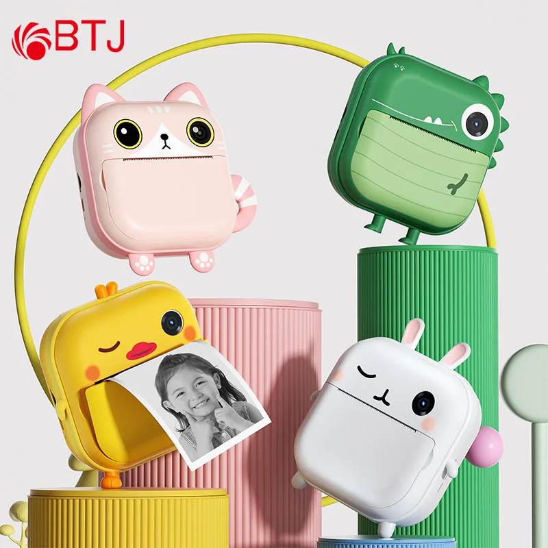 

BTJ Children Instant Printer Camara Photo Video Dual Lens Thermal Print Digital Kids Camera for Boy Toy or girls Gift L1