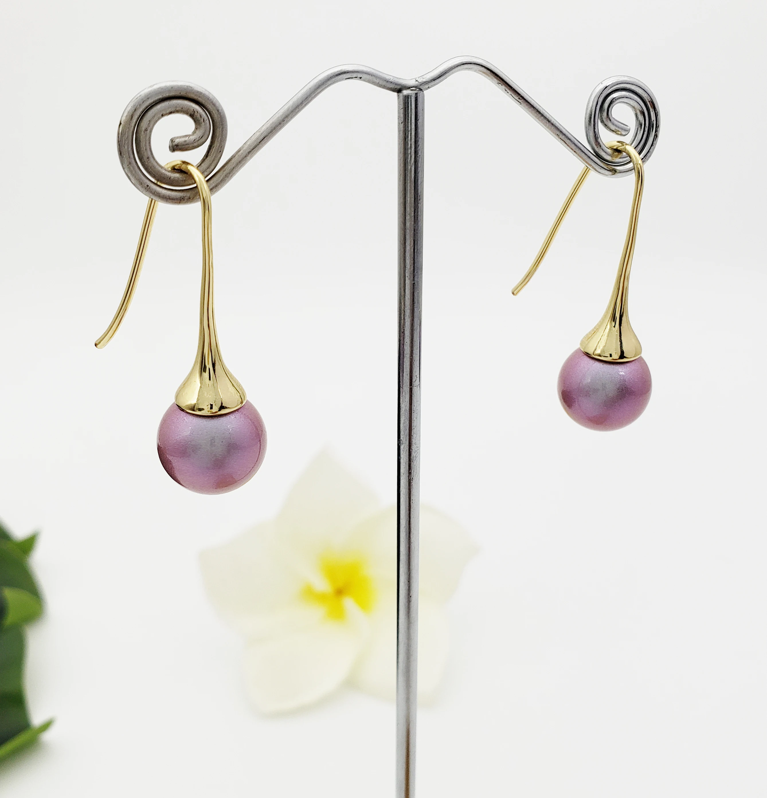 

2021 newest design earrings hawaiian style fashion metal drop earrings for women