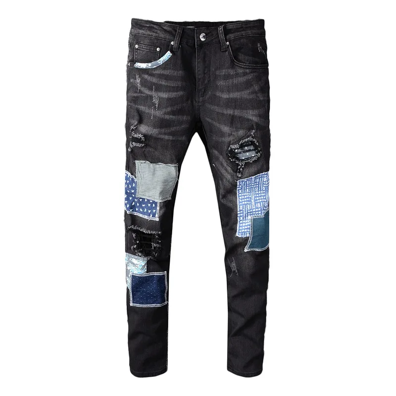 

New Style Embroidery Printed Wholesale Camouflage Jeans Men