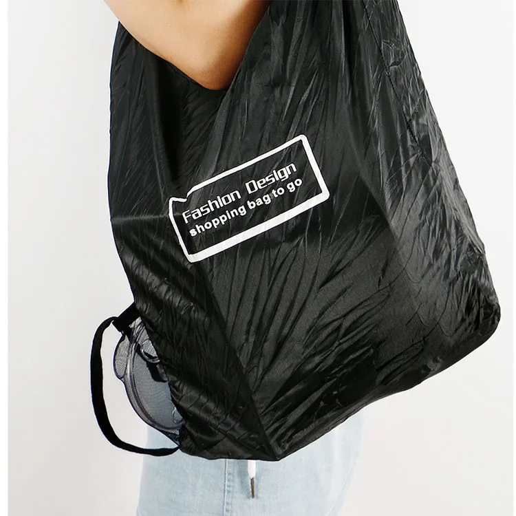 Portable Shopping Tote Bag Trending Design Scalability Reusable Shopper With Circular Case