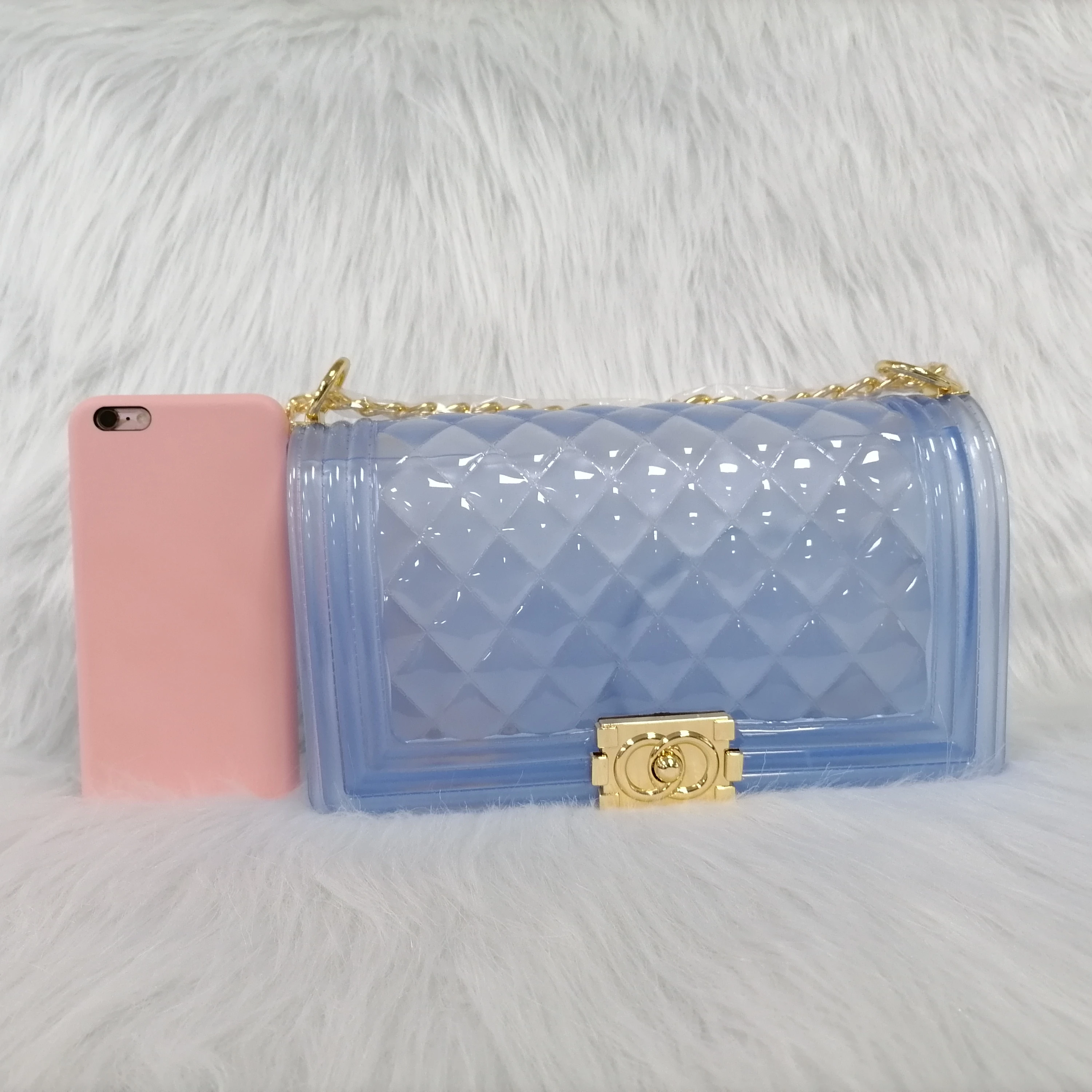 

GW Fashion Solid Matt Jelly PVC Handbags Luxury Candy Crossbody Shoulder Bags for Women Purses Handbags, Rich
