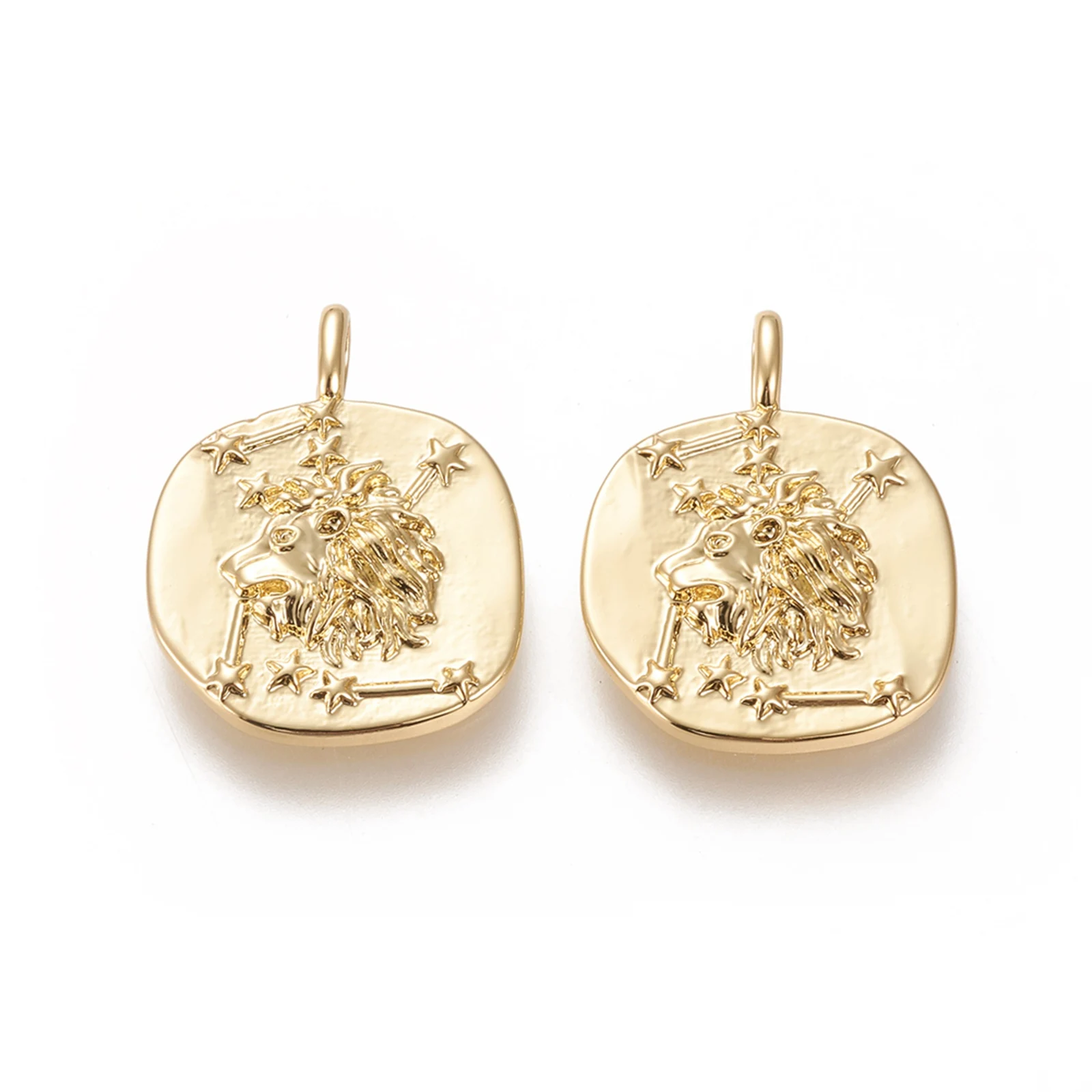 

Pandahall Real 18K Gold Plated Leo Brass Pendants