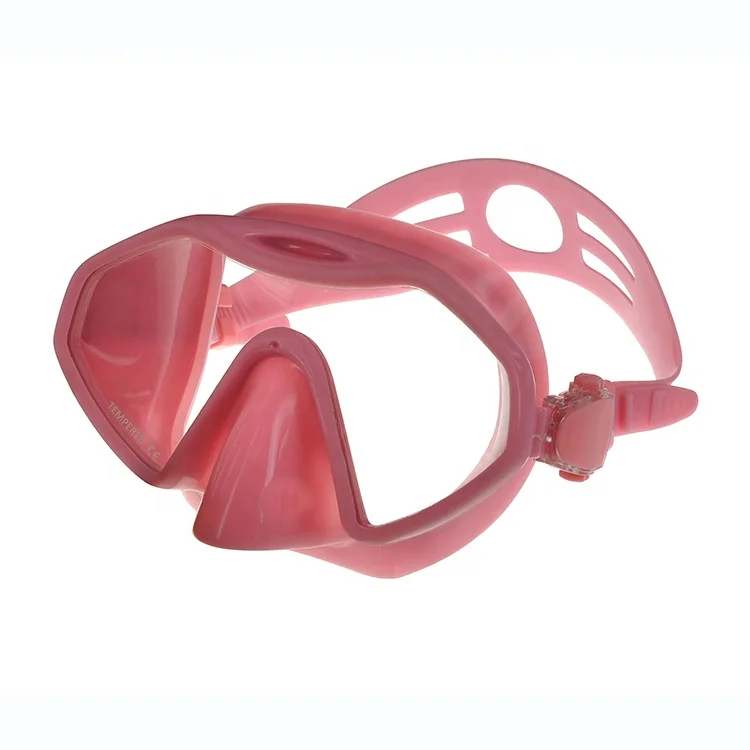 

DOVOD Frameless Silicone Diving Mask Low Volume Scuba Snorkeling Mask for Adult, Black, pink, clear, blue, orange or customized