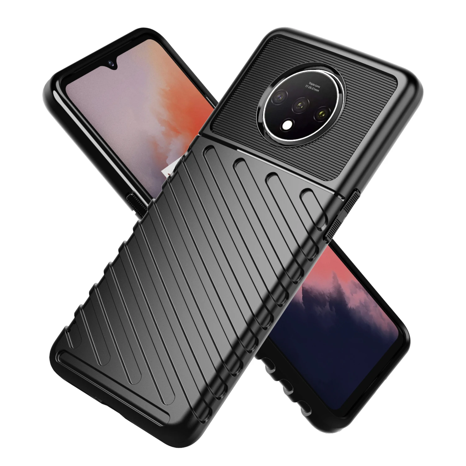 

Luxury TPU Shockproof Cell Phone Case For OnePlus 7T Factory wholesale Soft Silicone mobile Cover For OnePlus 7T Phone case, 3 colors