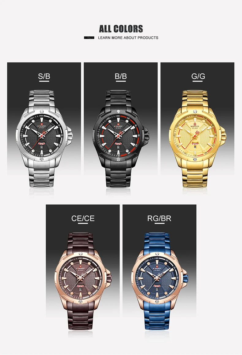 NAVIFORCE Fashion Blue Watch Men Luxury Quartz Wristwatch Sport Casual Clock Waterproof Watches Relogio Masculino