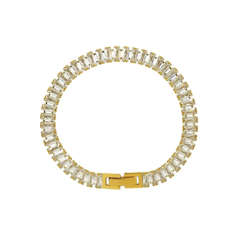 

Factory Directly Supply Men Women Fashion Zircon Stainless Steel Bracelet