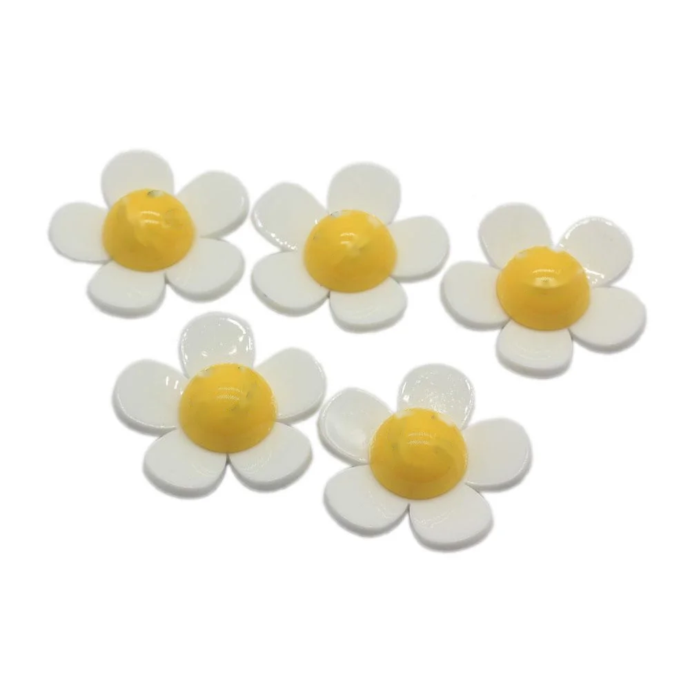 

Large Size Korean Style Resin Smile Sun Flower happy Face Beads For Earring Shoes Buckle Jewelry Making