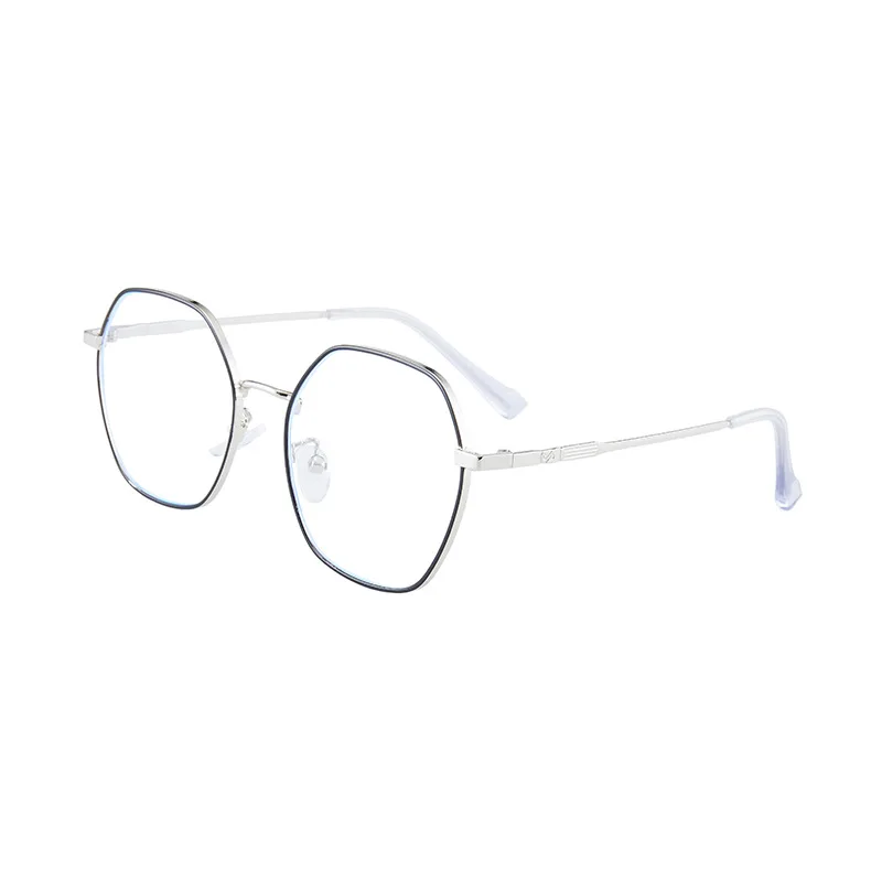 

MJ-0405 The New Polygon Glass Frame Han Edition Personality Against The Blue Light Vintage Metal Mens Luxury Sunglasses