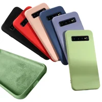 

Official Soft Liquid Silicone Phone Case For Samsung S10 S9 S8 Plus A30 A50 M10 M20 M30 Note 8 9 Anti-Drop Shockproof Full Cover