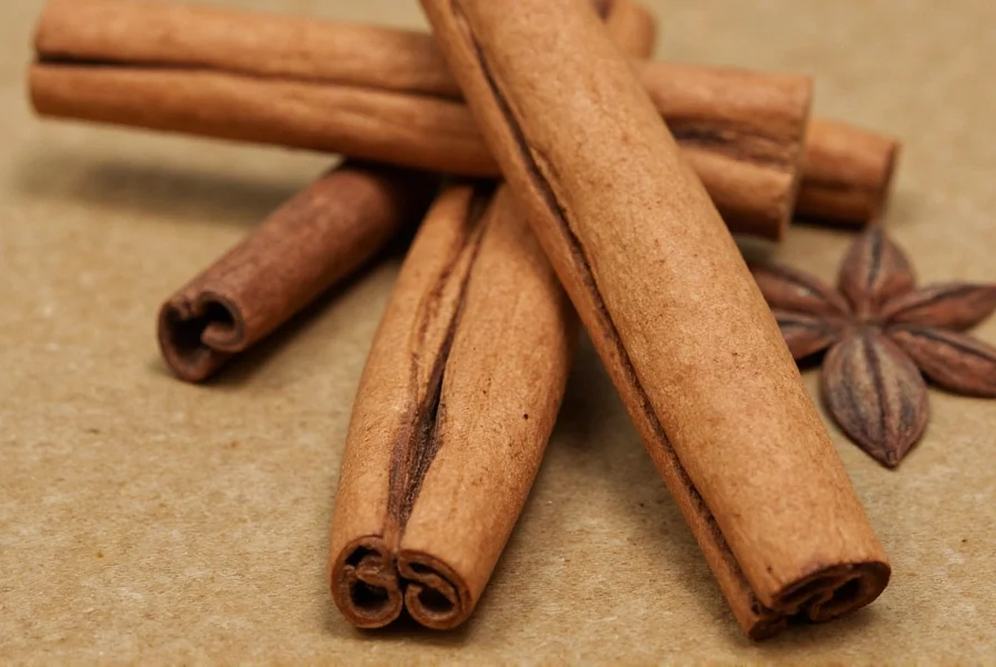 Close-up of cinnamon bark being carefully peeled from young shoots showing the natural curling process