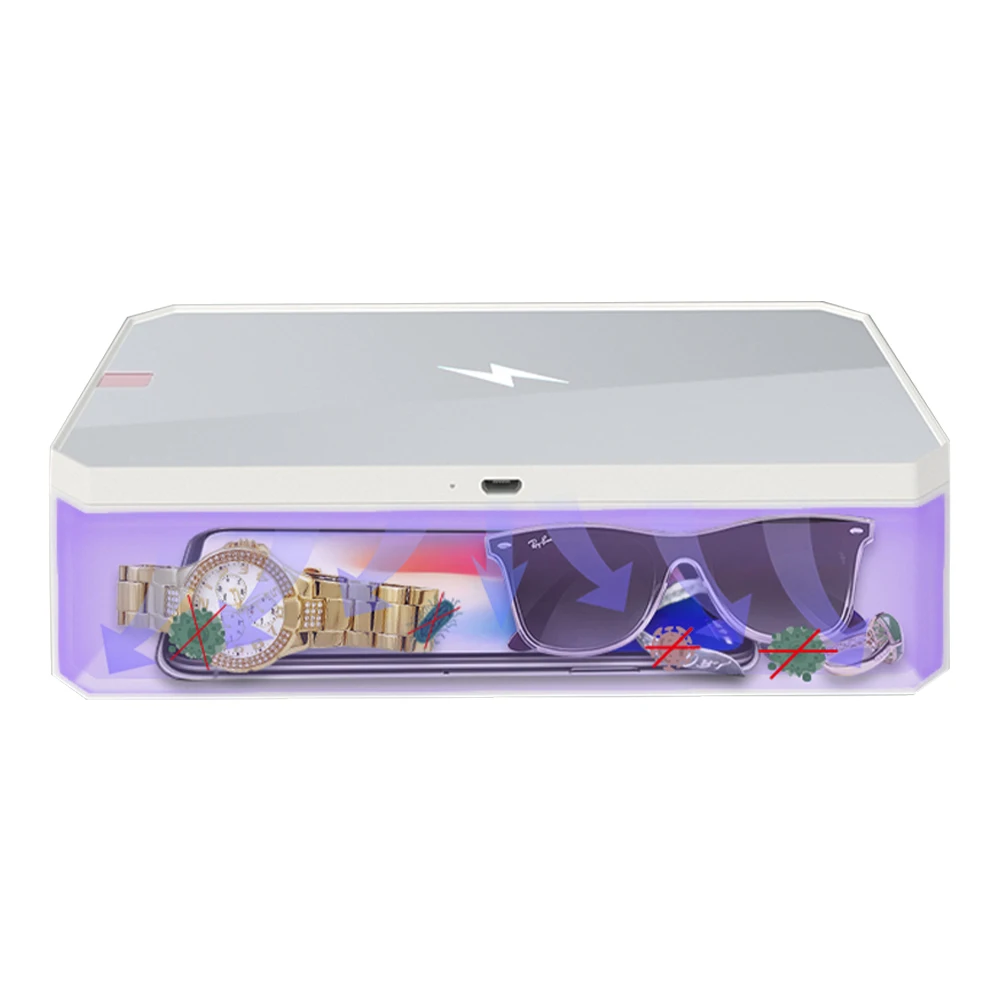 

2020 hot selling UV sterilize portable box with 10W wireless charger function