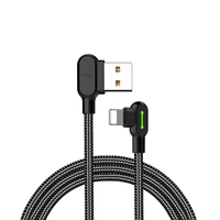 

Amazon Hottest Mcdodo 1.2m 1.8m 4ft 6ft iphone Fabric Braided LED Light Game Charging Micro Data Cable