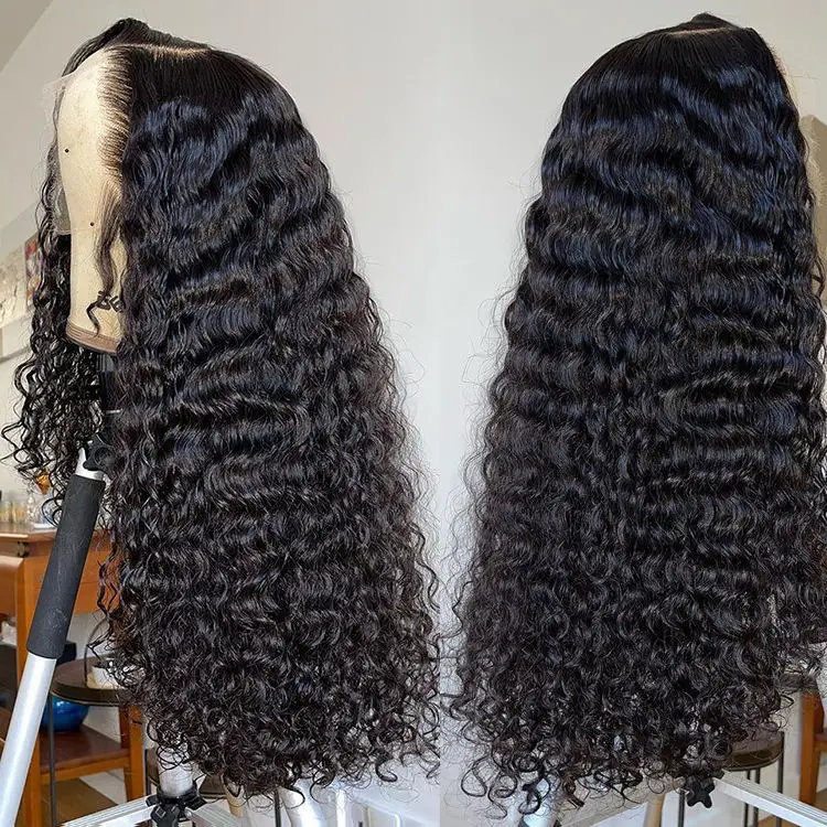 

Wholesale Straight Raw Brazilian Human Hair burmese curl Natural Human Hair Extension Lace Frontal Wig Vendors