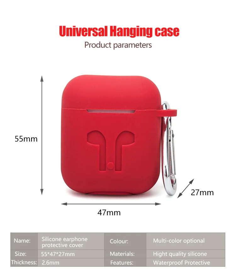 Tws I8 I9 I10 I12 Portable Silicone Case Cover For airpods apple