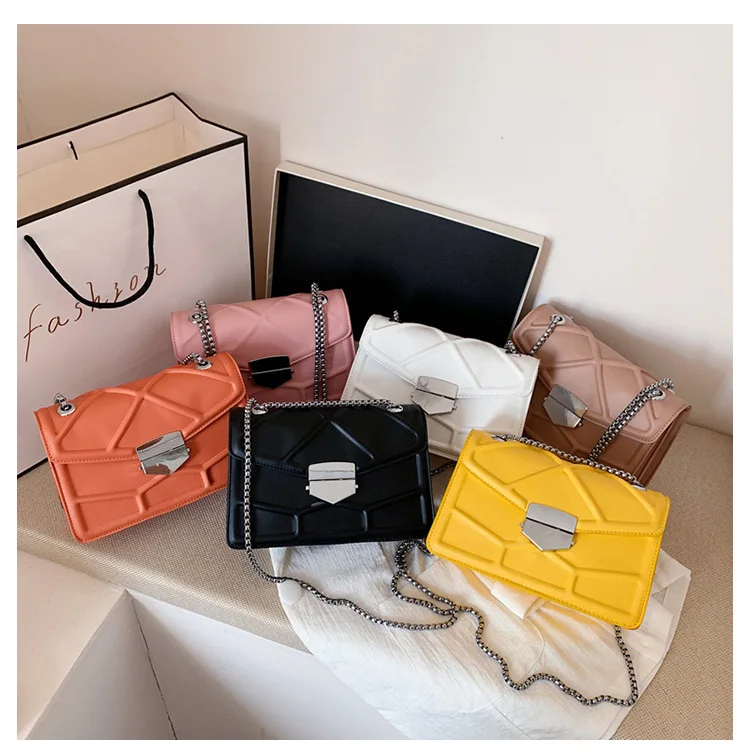 

2020 Fashion Square Purses Ladies Chain Hand Bag Lady Handbag For Women