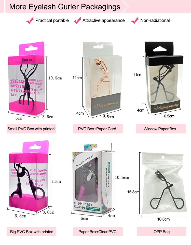 Muting Eyelashes Tools Vendor Wholesale Eyelash Curler Private Label Packaging Eyelash Curler With Rubber Handle