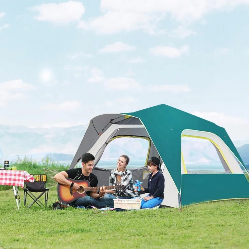 

Outdoor fiberglass family waterproof folding automatic pop up beach hiking portable camping tent manufacturers