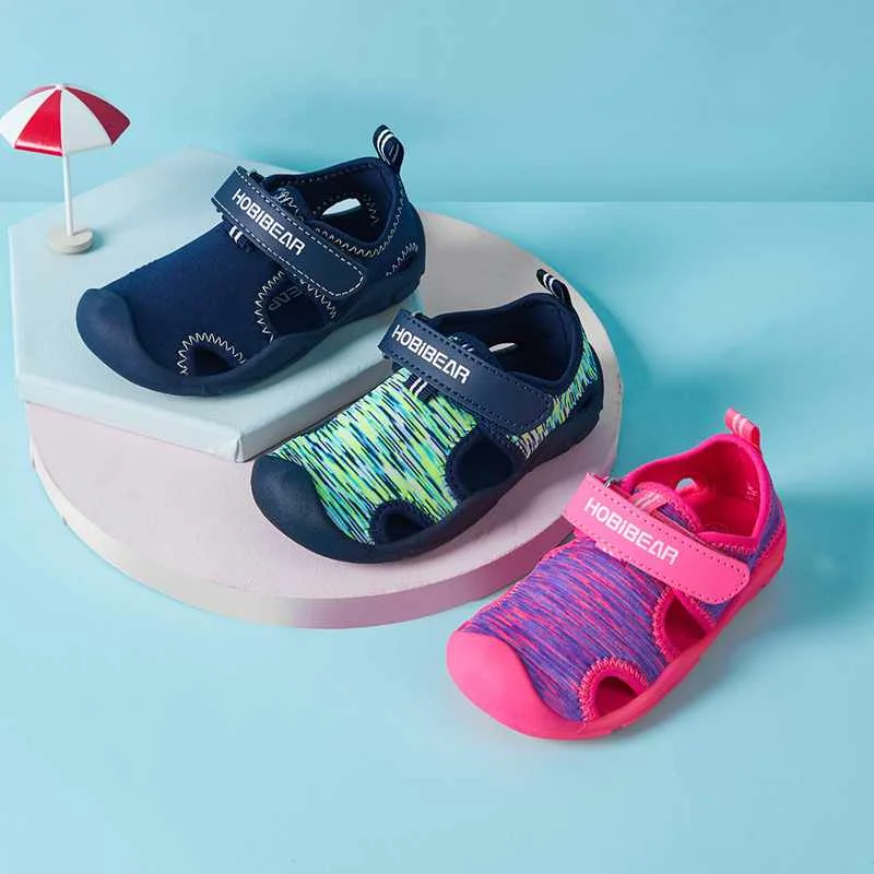 

Wholesale Children Aqua Water Walking Shoes Summer Mesh Kids Beach Shoes, Pink, orange, black, dark blue, purple, grass green, green