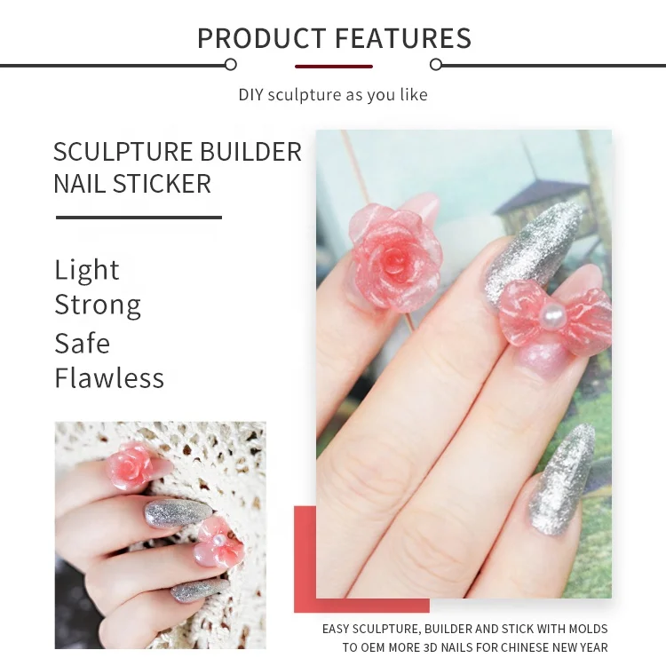 

2021 New Launched 3 functions nail extension carving gel nail products