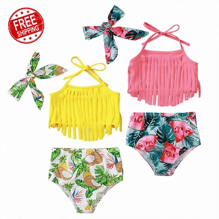 

FREE SHIPPING Hot selling Fashion Print kids bikini swimwear & beachwear