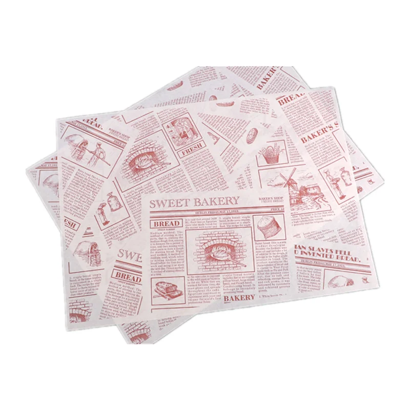 
Food paper greaseproof paper printing can be customized size 