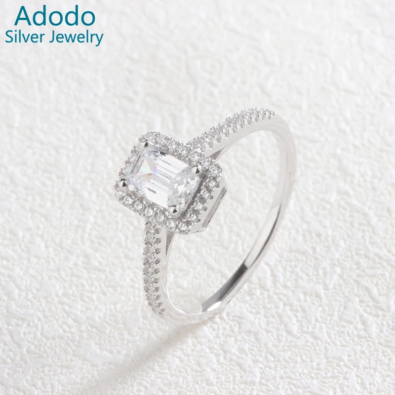 

New Product 2020 Fashion Jewellery White Zircon Stones 925 Sterling Silver Jewelry Women Diamond Ring