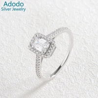 

New Product 2020 Fashion Jewellery White Zircon Stones 925 Sterling Silver Jewelry Women Diamond Ring