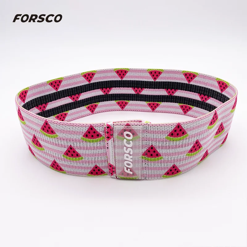 

Custom Print Sexy Booty Hip Band Resistance Fabric Circle Band New Color Non-Slip Fitness Workout Loop Band, Any customized color pink,purple,blue,black etc