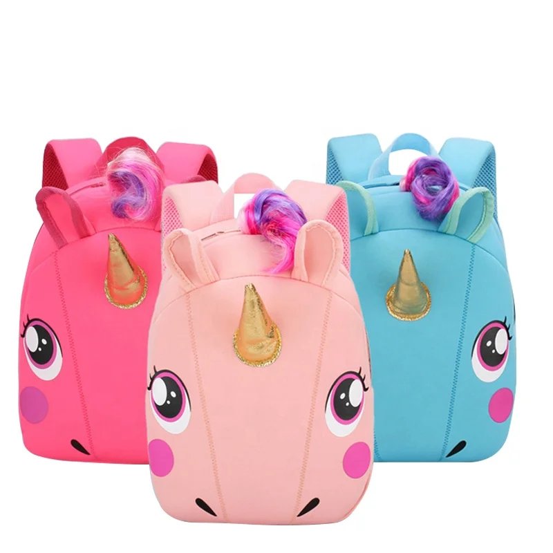 

New fashion Cute little 3D Cartoon Unicorn Bookbag for kids