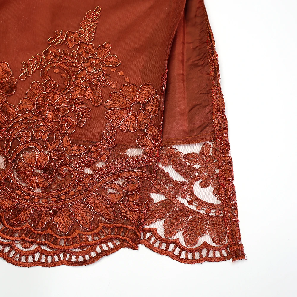 H&D High Quality Bazin Embroidery Dress with Lace For Women 2020
