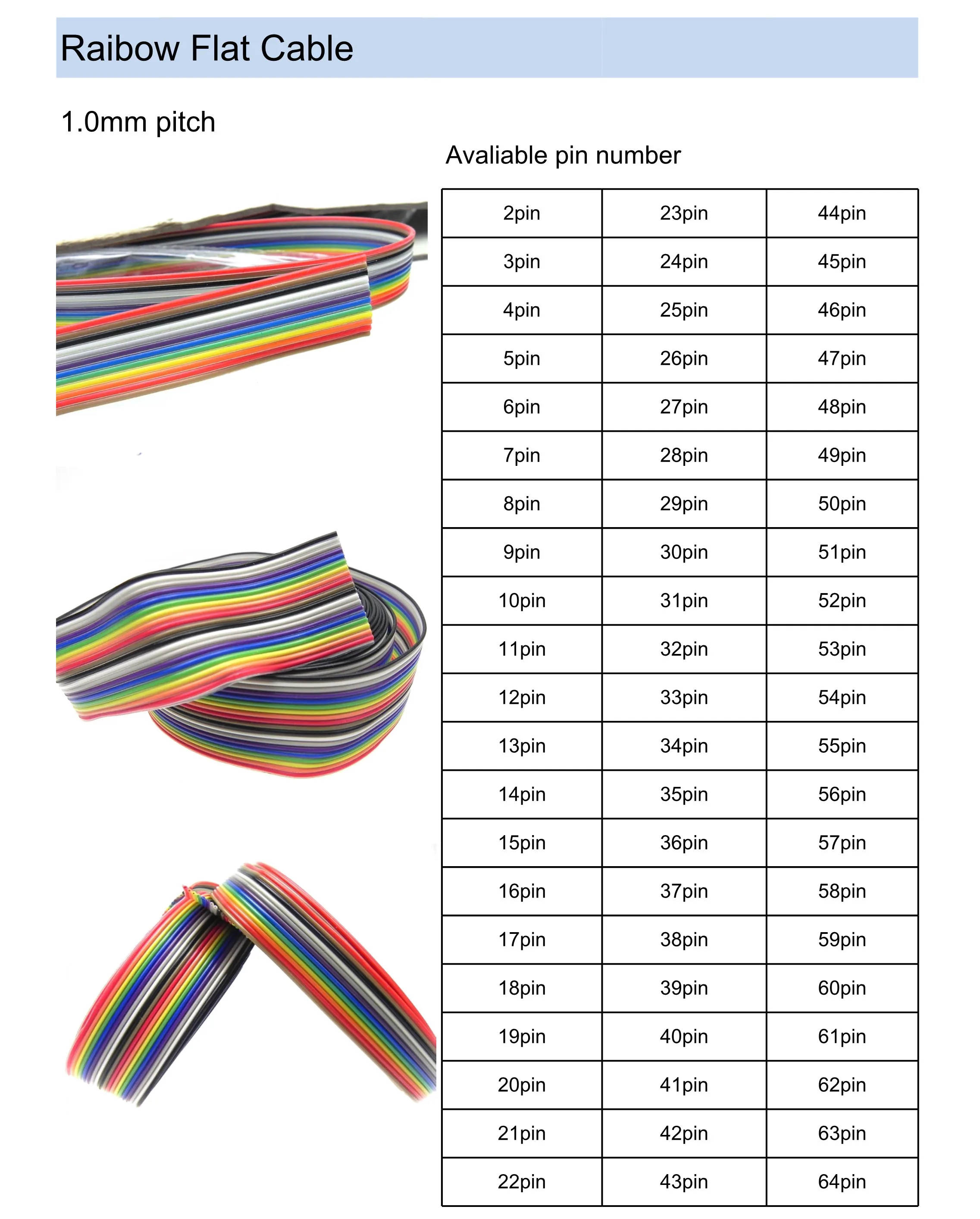 Oem 20pin 2mm Pitch Connector Round Idc Flat Ribbon Cable Buy 2mm Pitch Idc Flat Ribbon Cable 2345