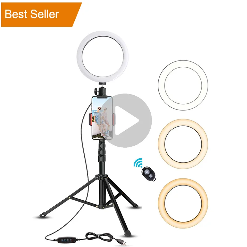 
Amazon Portable Tiktok Mini Usb Clip Photo Video Camera Phone Rgb Led Fill Selfie Ring Light With Tripod Stand 