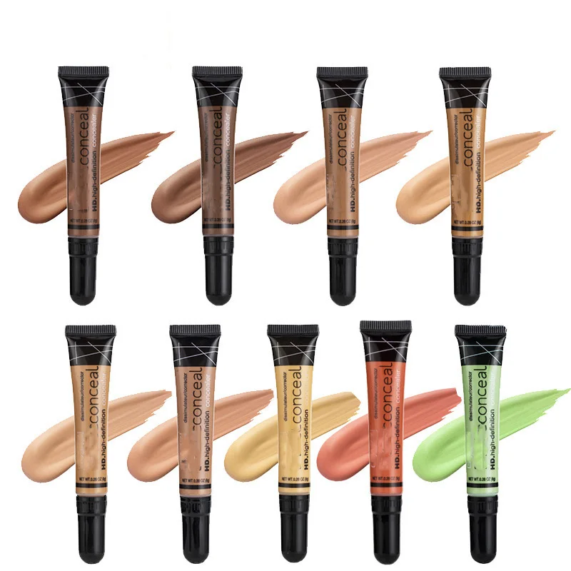 

No Logo 12 Colors Liquid Concealer Makeup Waterproof Oil Control Private Label Concealer, Multi-colored