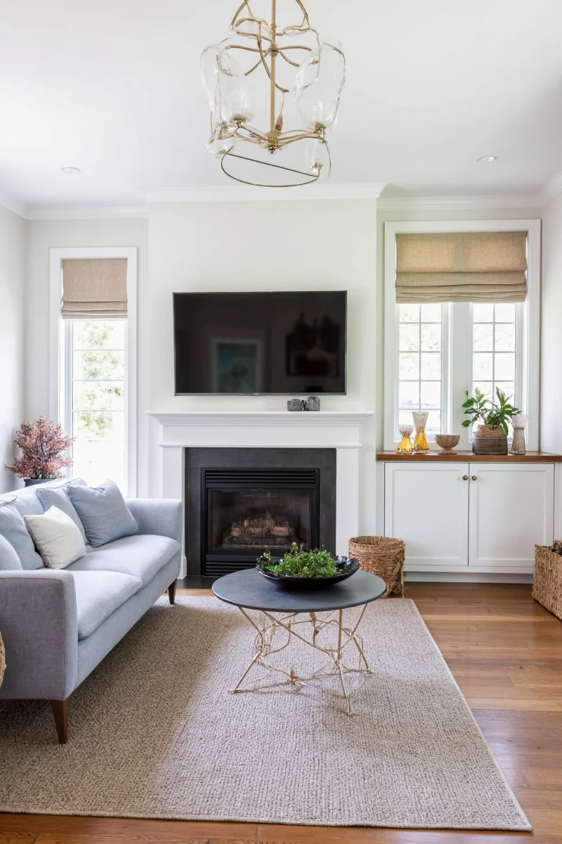 Lighting layers for family-friendly living room
