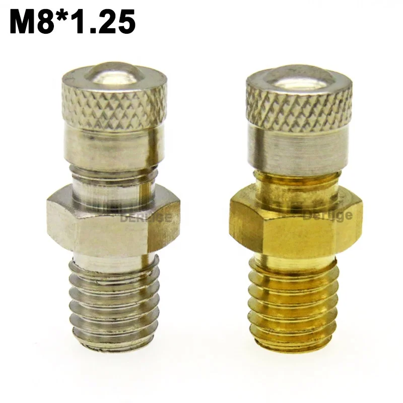 

M8*1.25 NPT Schrader Tank Valves solid brass Nickel for car suspension and shock absorber compressed air tank fuel tank