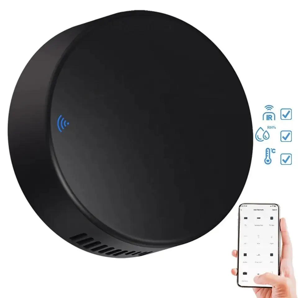 

YIERYI Tuya 3 in1Universal Infrared Wifi Smart IR Remote Control with Temperature and Humidity Sensor