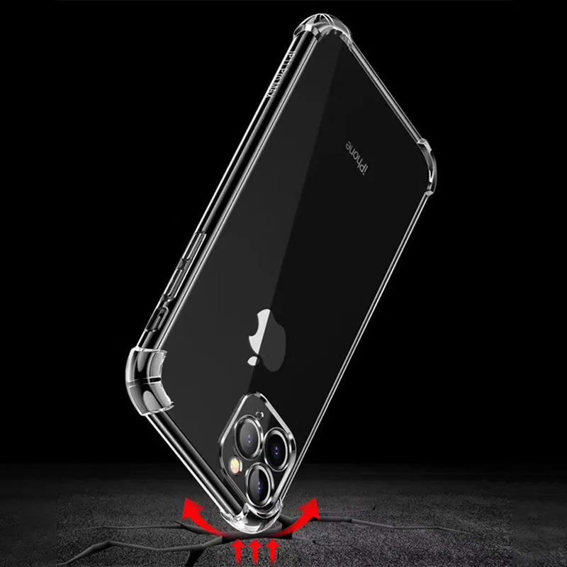 

Amazon Hot Transparent Clear Shockproof TPU Phone Case Back Cover For New iPhone 1112 Pro Max Mobile phone covers