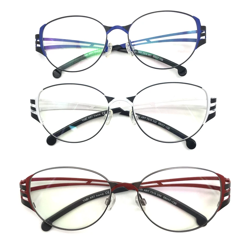 

Fashion Models Eyewear Metal Optical Glasses Frame in stock, 3 colors for choosing