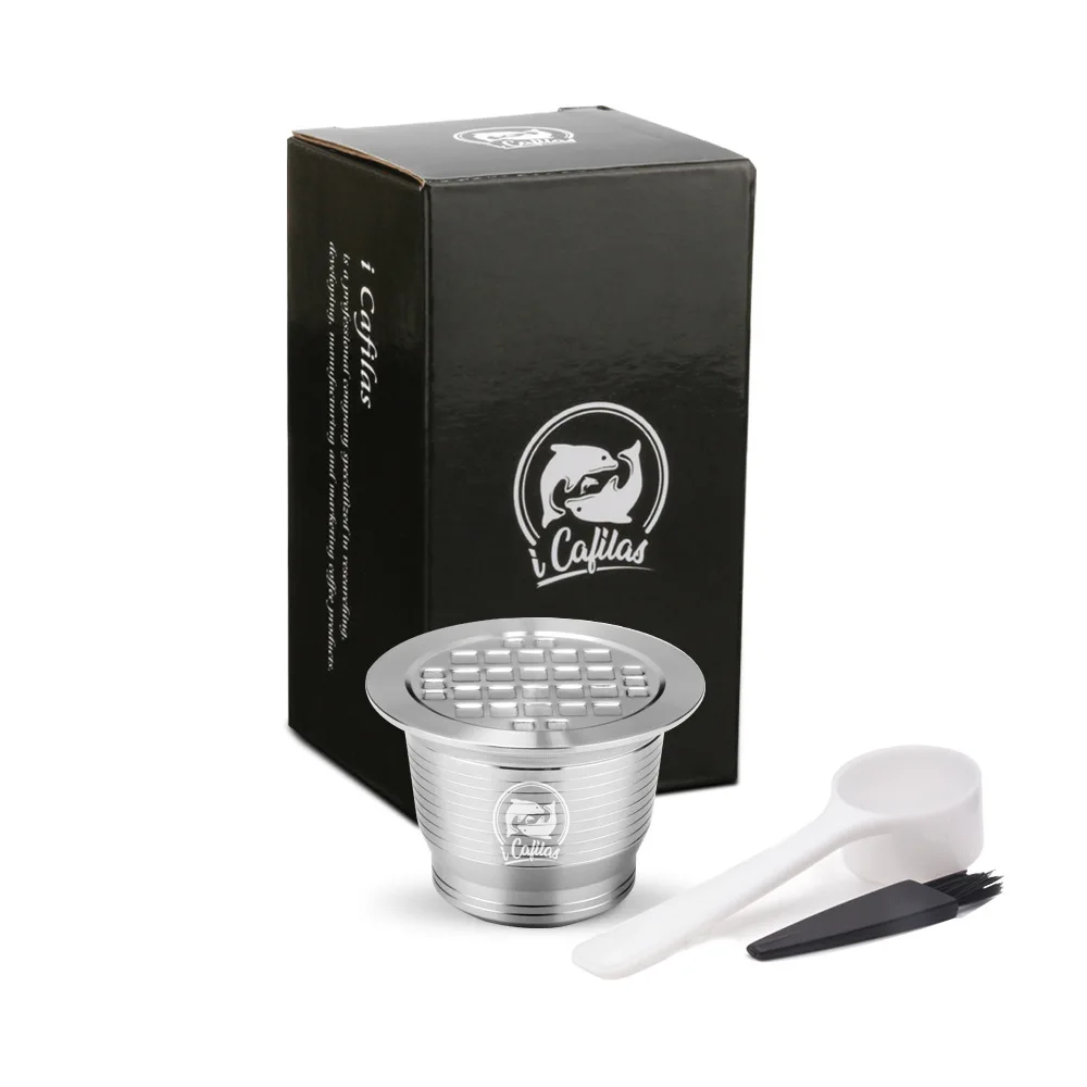 

Nespresso Refillable Reusable Stainless Steel Coffee Ground Caffitaly Capsule Filter Cup